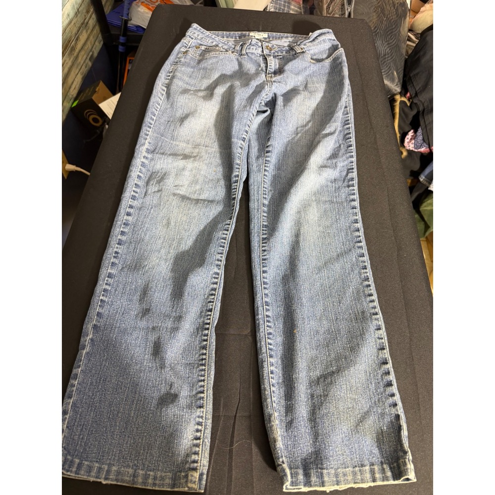 Cato Jeans 10 Blue Excellent Straight Leg Stretch Denim Pants
